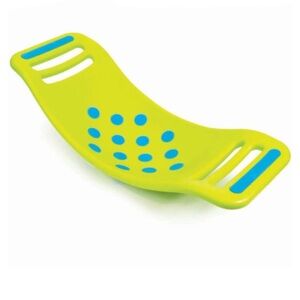 Fat Brain Toys Teeter Popper Indoor Balance Board Sensory Green and Blue
